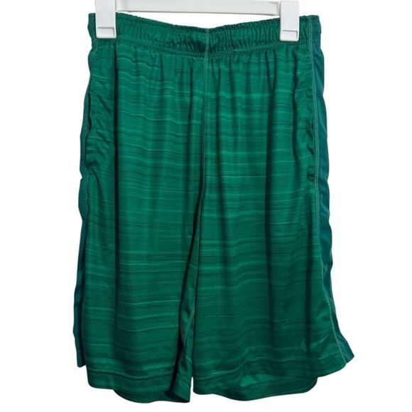Nike Dri-Fit Green Patterned Activewear Shorts - Picture 1 of 4